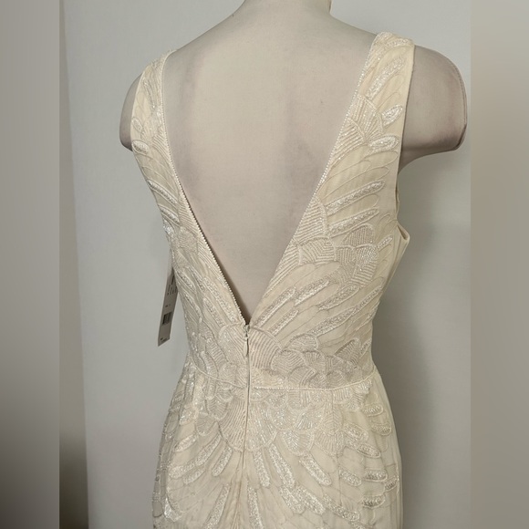 NICOLE MILLER BRIDAL WEDDING PS0004 $3500 SZ 8 AWH/ OFF WHITE - Picture 11 of 16